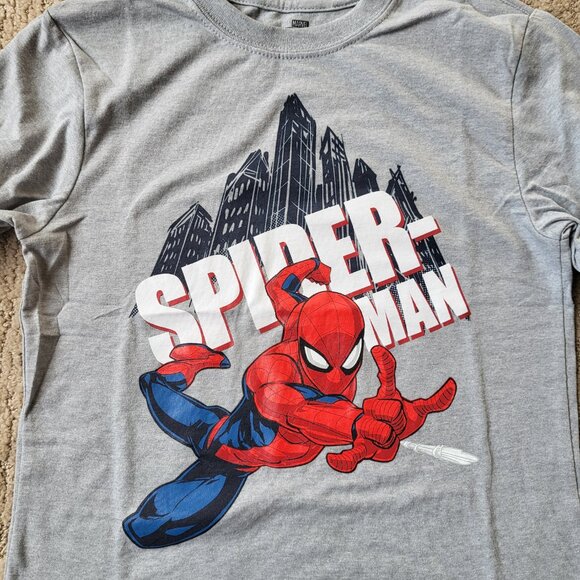 Little Boys Marvel Spider-Man Long Sleeve Graphic T-Shirt– Gray – Size 5/6 – NWT - Picture 2 of 6